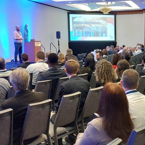 Jamie Caffrey presenting at UTC North America 2023